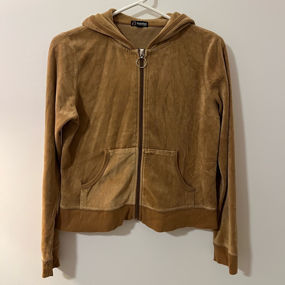Light Brown Zip-Up Hoodie